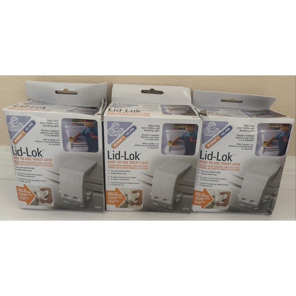 Lot of 3 Mommy's Helper Child Toddler Lock Toilet Seat Lid-Lok Safety Bathroom